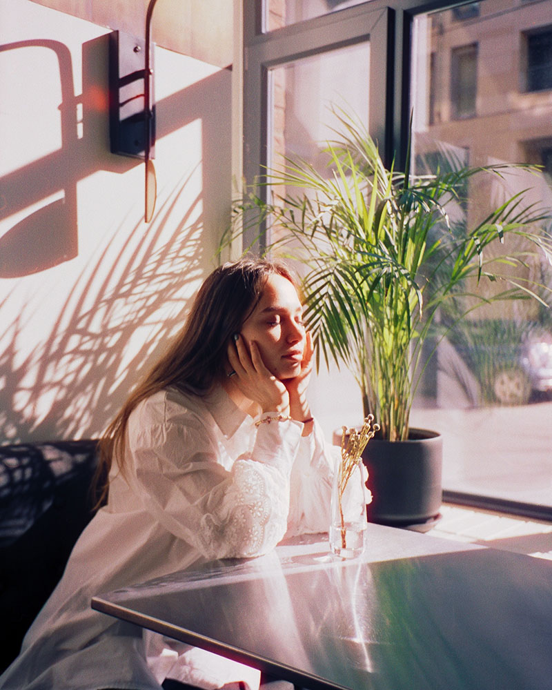 Girl reflecting on life